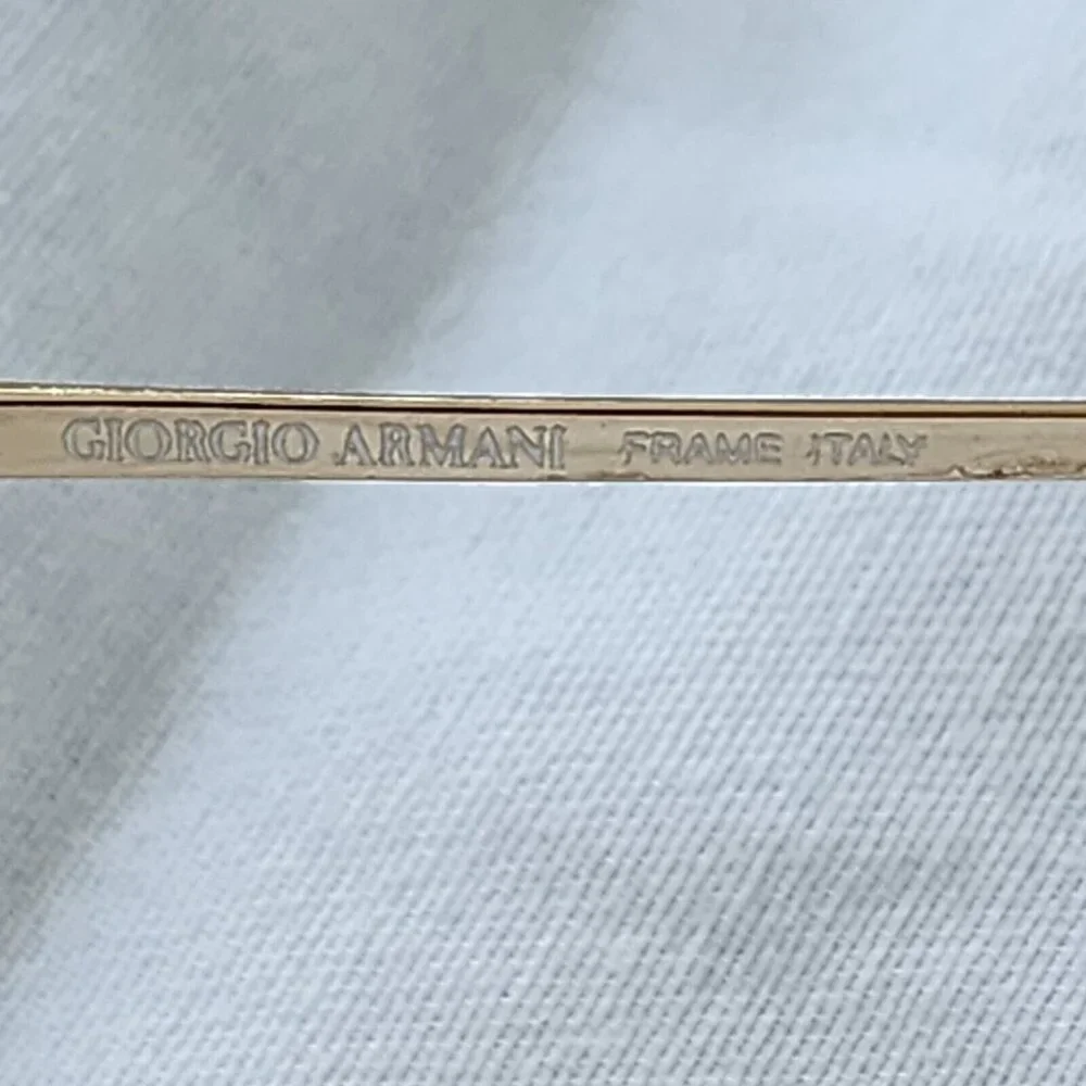 Giorgio Armani Eyeglasses‎ Frame Only Brown Gold Round Italy 217 759 54-17-135